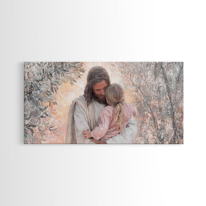 Garden Of Light – Framed Canvas Print – Jesus Painting – Christian Art Canvas – Christian Wall Art – Subtle Christian Art