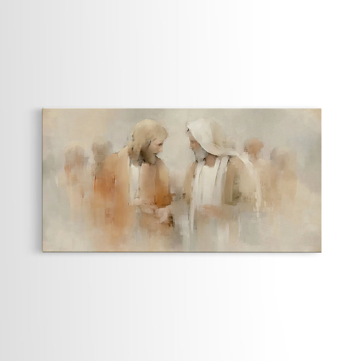 Sacred Counsel – Framed Canvas Print – Christian Art Canvas – Jesus Painting – Christian Wall Art – Christian Christmas