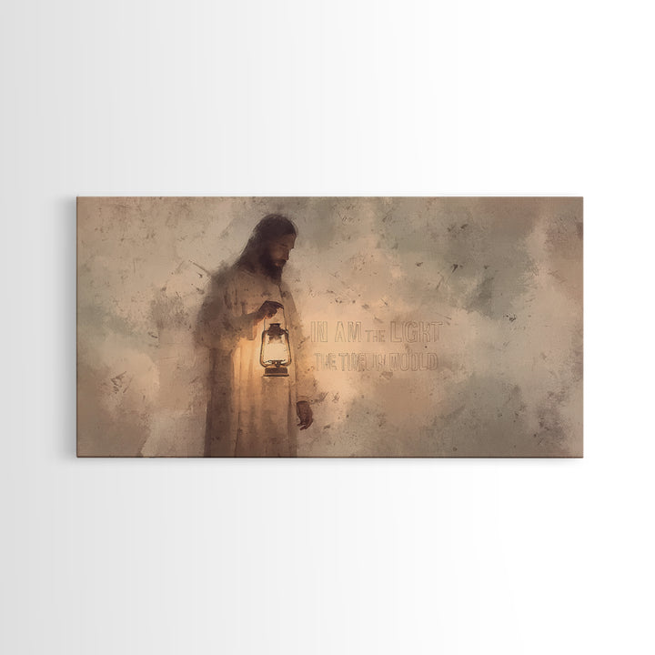 Everlasting Light – Framed Canvas Print – Christian Art Canvas – Jesus Painting – Christian Wall Art – Christmas Art