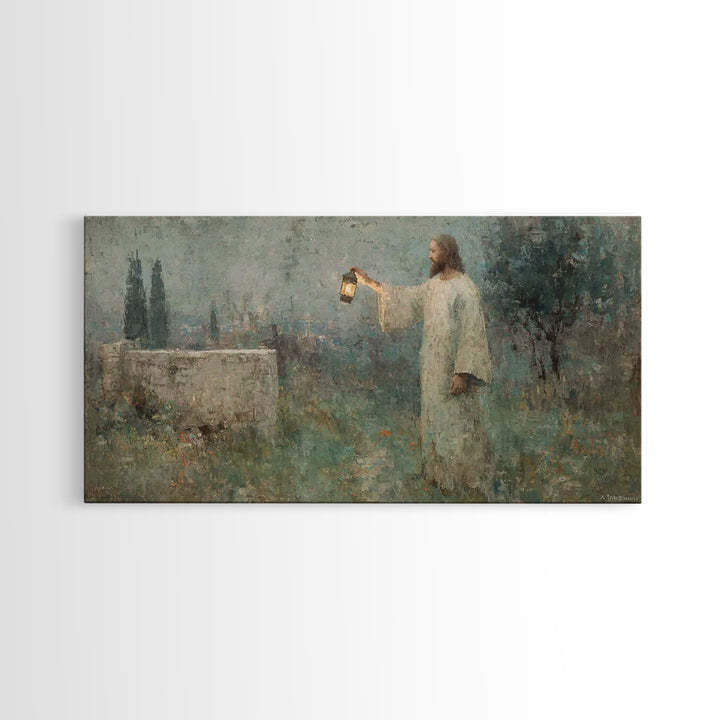 Radiant Savior – Framed Canvas Print – Jesus Painting – Christian Art Canvas – Christian Wall Art – Christmas Art