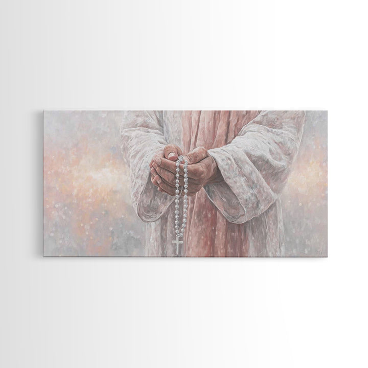 Merciful Hands | Framed Canvas Print | Christian Wall Art | Christian Art Canvas | Christian Decor | Christian Art Gift | Modern Christian