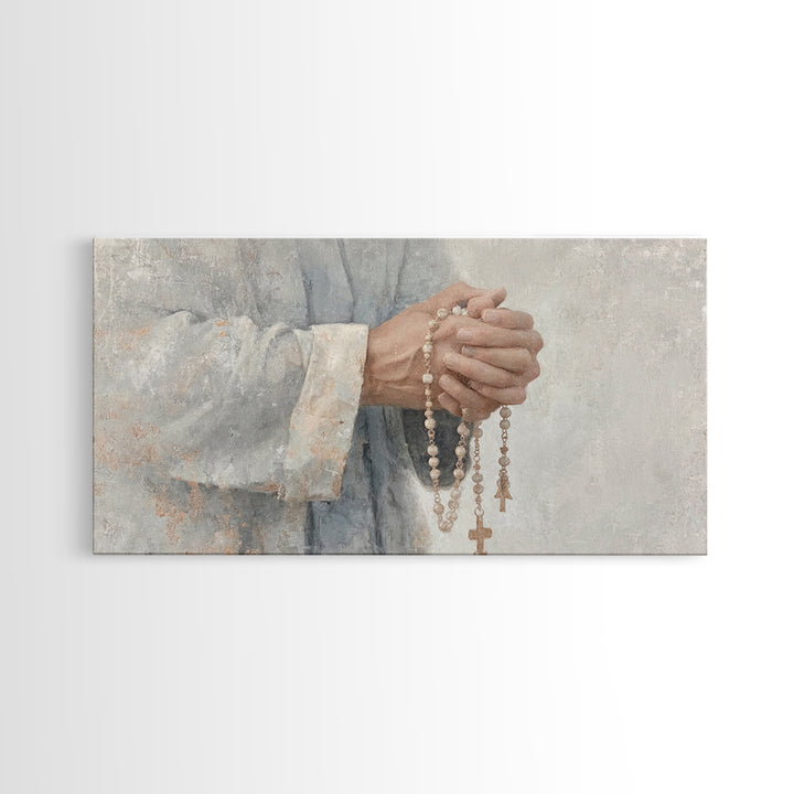 Hands Of Mercy – Framed Canvas Print – Christian Wall Art – Christian Art Canvas – Christian Decor – Modern Christian Art – Christian Art G