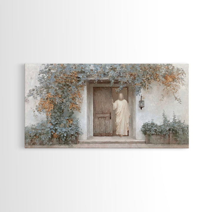 Welcoming Grace – Framed Canvas Print – Jesus Painting – Christian Art Canvas – Christian Wall Art – Subtle Christian Art – Christian Gift