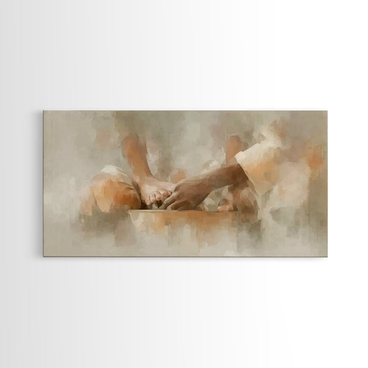 Servant Grace | Framed Canvas Print | Christian Art Canvas | Christian Wall Art | Christian Decor | Christian Art Painting | Modern Christi