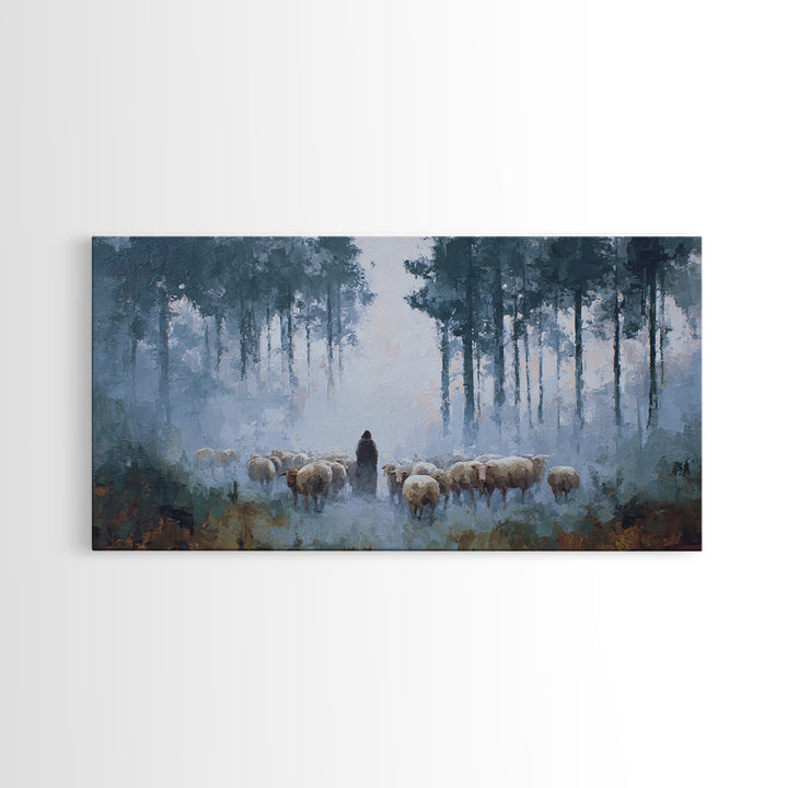 Shepherd’s Path – Framed Canvas Print – Christian Wall Art – Christian Art Canvas – Jesus Painting – Moody Christian Art – Christian Gift I