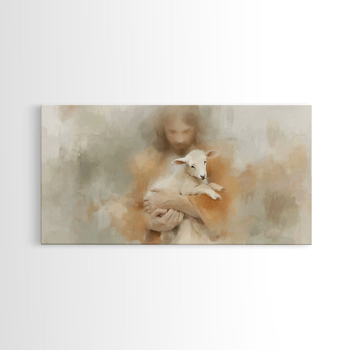 Arms Of Grace – Framed Canvas Print – Christian Art Canvas – Jesus Painting – Subtle Christian Art – Christian Wall Art – Christmas Art Pri