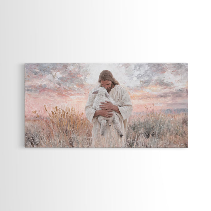 Light Of Compassion – Framed Canvas Print – Christian Wall Art – Jesus Painting – Christian Art Canvas – Vintage Christian Art – Christmas