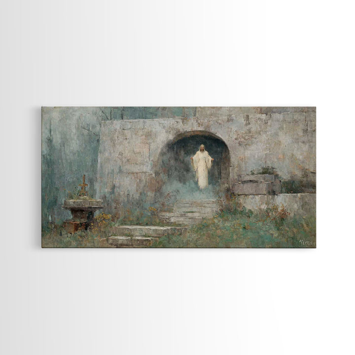 Stone Passage – Framed Canvas Print – Christian Art Canvas – Christian Wall Art – Jesus Painting – Modern Christian Art – Christian Decor