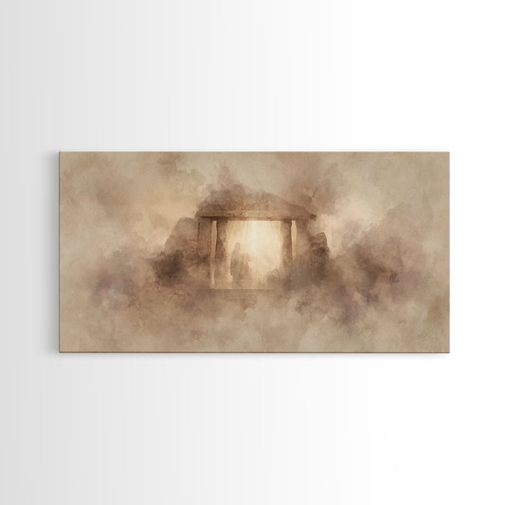Holy Ascent | Framed Canvas Print | Christian Art Canvas | Christian Wall Art | Jesus Painting | Christian Christmas Art | Christian Gift