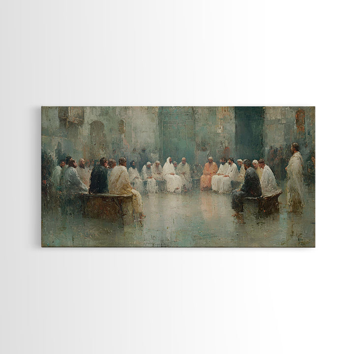 Circle Of Wisdom – Framed Canvas Print – Christian Wall Art – Christian Art Canvas – Jesus Painting – Modern Christian Art – Christian Gift