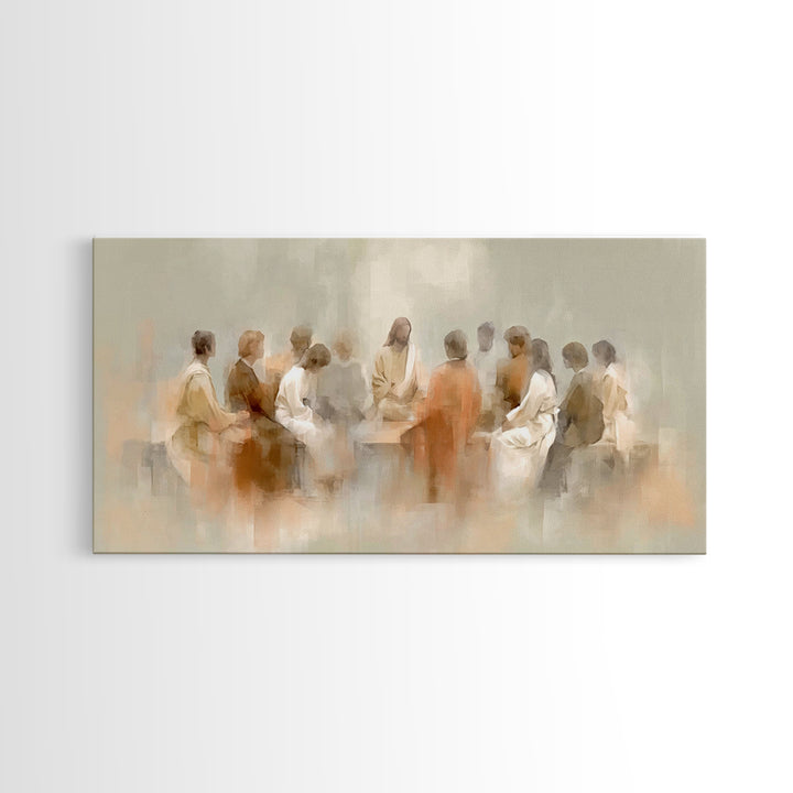 Table Of Light | Framed Canvas Print | Christian Art Canvas | Christian Wall Art | Jesus Painting | Minimalist Christian Art | Christian De