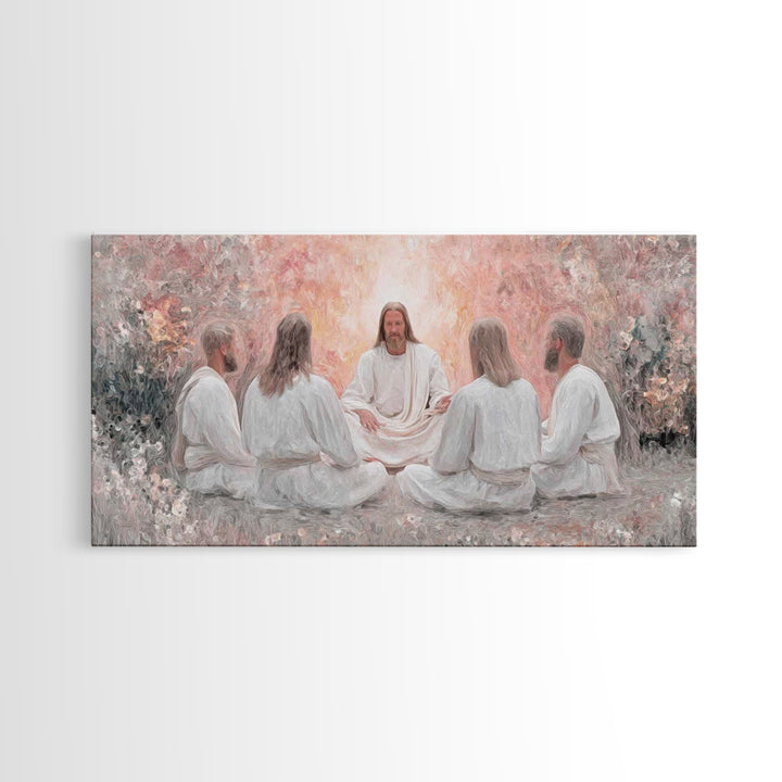 Garden Teaching – Framed Canvas Print – Christian Art – Christian Wall Art – Jesus Painting – Subtle Christian Art – Christian Art Canvas