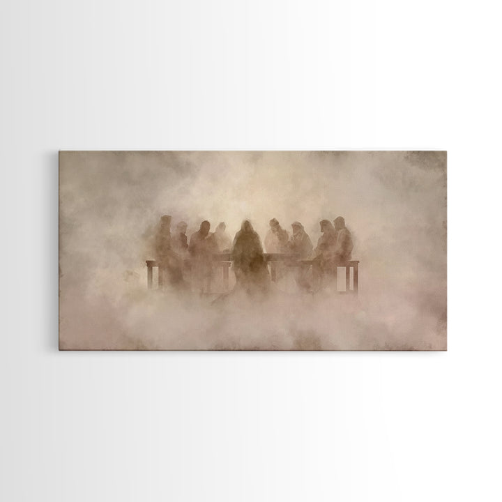Sacred Supper | Framed Canvas Print | Christian Wall Art | Christian Art Canvas | Jesus Painting | Modern Christian Painting | Christian Gi