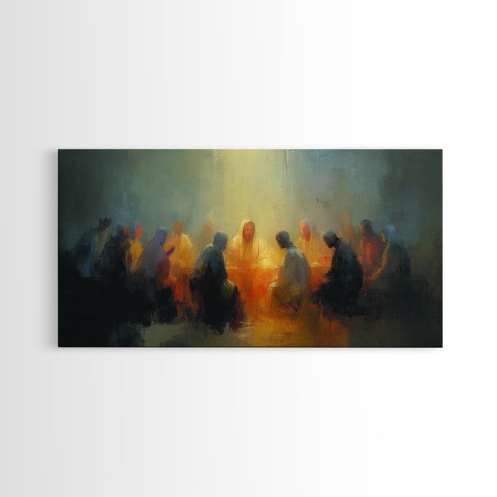 Midnight Supper – Framed Canvas Print – Christian Wall Art – Jesus Painting – Christian Art Canvas – Christian Decorations – Christian Art