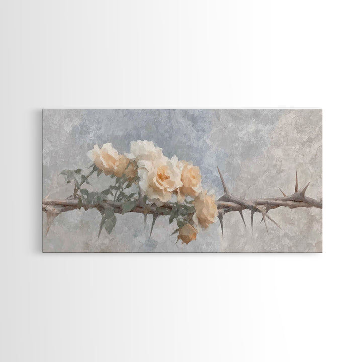 Crown Of Hope | Framed Canvas Print | Christian Art Canvas | Christian Wall Art | Christian Decor | Subtle Christian Art | Christian Painti
