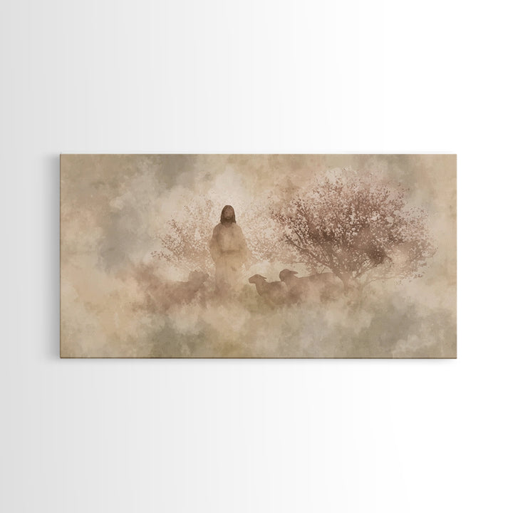 Shepherd Of Eternal Grace – Framed Canvas Print – Christian Wall Art – Jesus Art – Christian Decor – Christmas Art – Christian Gift Ideas