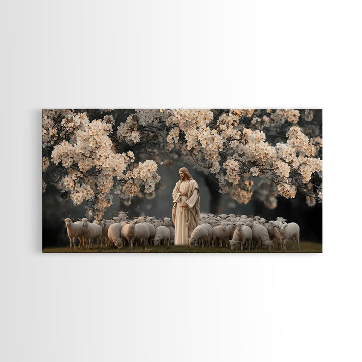Blossoms Of Holy Peace – Framed Canvas Print – Christian Art Canvas – Jesus Painting – Christian Home Decor – Christmas Art – Large Christi