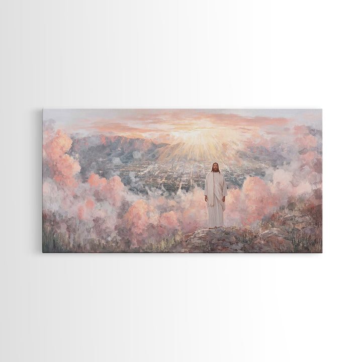 City Of Heavenly Light – Framed Canvas Print – Christian Wall Art – Jesus Canvas Art – Christian Christmas Art – Modern Christian Art – Chr