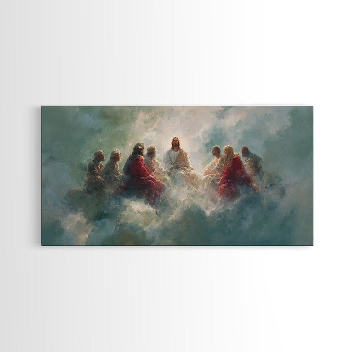 Heavenly Counsel – Framed Canvas Print – Christian Wall Art – Jesus Painting – Christian Art Canvas – Large Christian Art – Christian Gift