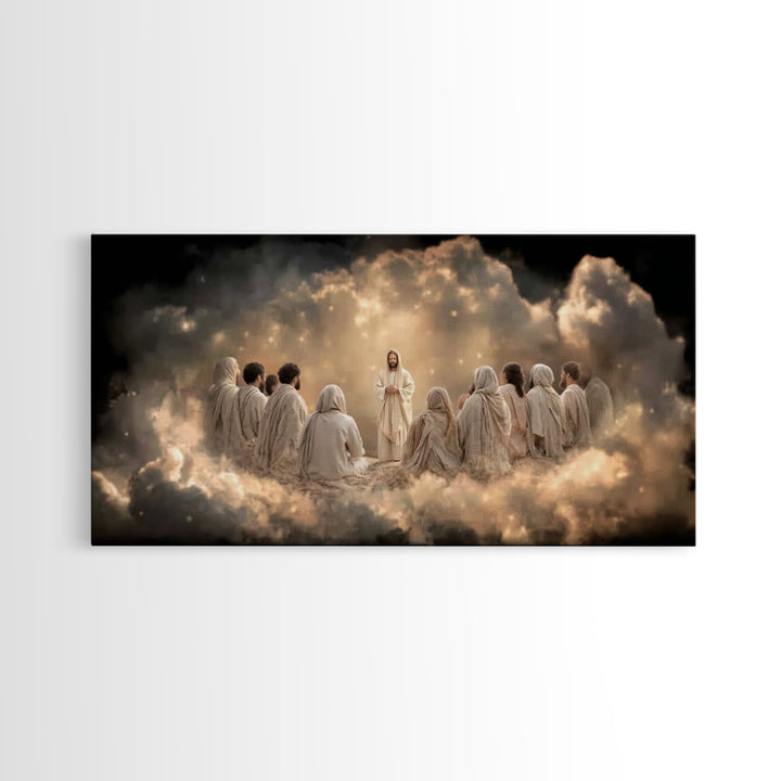 Circle Of Light – Framed Canvas Print – Christian Art Canvas – Jesus Wall Art – Modern Christian Art – Christian Decor – Large Christian Pa