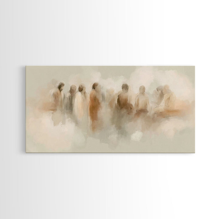 Glory In Gathering – Framed Canvas Print – Christian Wall Art – Jesus Canvas Art – Christian Decoration – Modern Christian Painting – Chris