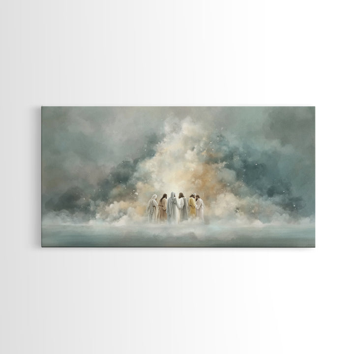 Cloudborne Fellowship – Framed Canvas Print – Christian Art Print – Minimalist Christian Art – Christian Wall Art – Subtle Christian Painti