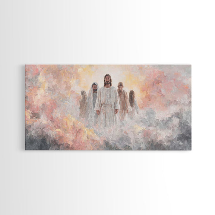 Sacred Assembly – Framed Canvas Print – Christian Art Canvas – Jesus Painting – Christian Art Work – Modern Christian Art – Large Christian