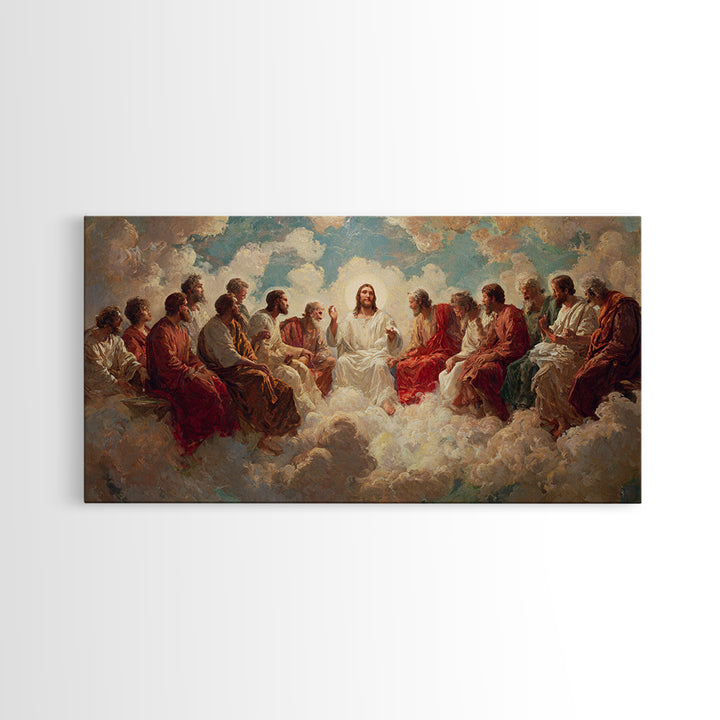Rising In Radiance – Framed Canvas Print – Christian Wall Art – Jesus Painting Canvas – Christian Art Gift – Christian Christmas Art – Mode