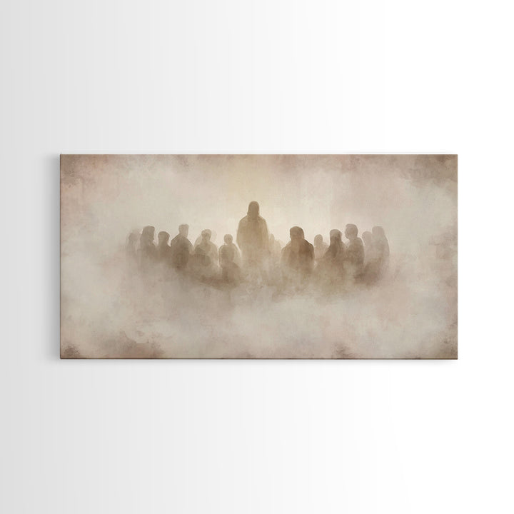 Gathered In Light – Framed Canvas Print – Christian Art Canvas – Christian Wall Art – Jesus Art Print – Christian Decoration – Modern Chris