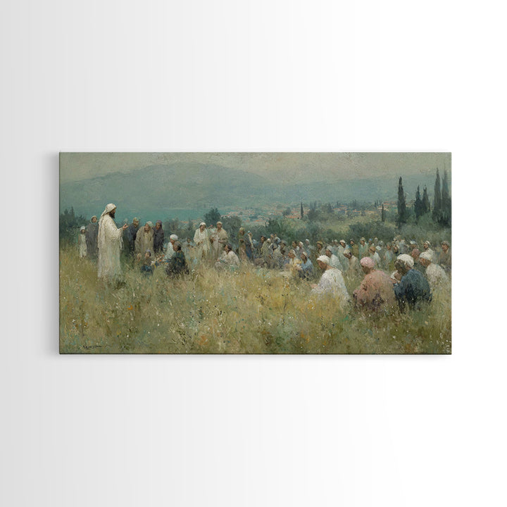 Teachings Of Peace – Framed Canvas Print – Christian Art Canvas – Christian Wall Art – Jesus Painting – Christian Decor – Modern Christian