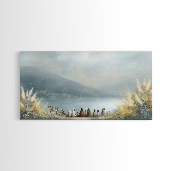 Harbor Of Light – Framed Canvas Print – Christian Art Canvas – Christian Wall Art – Jesus Painting – Modern Christian Art – Christmas Art P