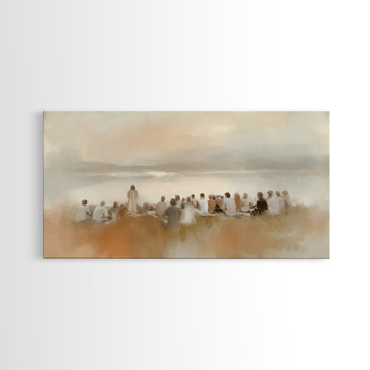 Fields Of Blessing – Framed Canvas Print – Christian Art Print – Christian Wall Art – Jesus Painting – Vintage Christian Art – Christian Ch