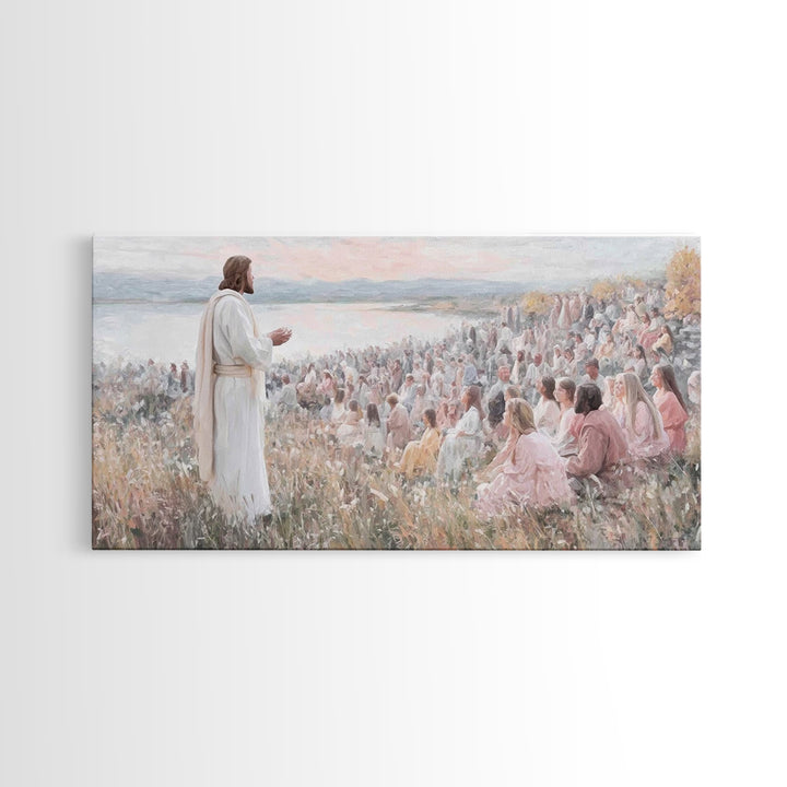 Gathering Of Hope – Framed Canvas Print – Christian Art Canvas – Jesus Painting – Christian Wall Art – Christian Gift Ideas – Christian Chr