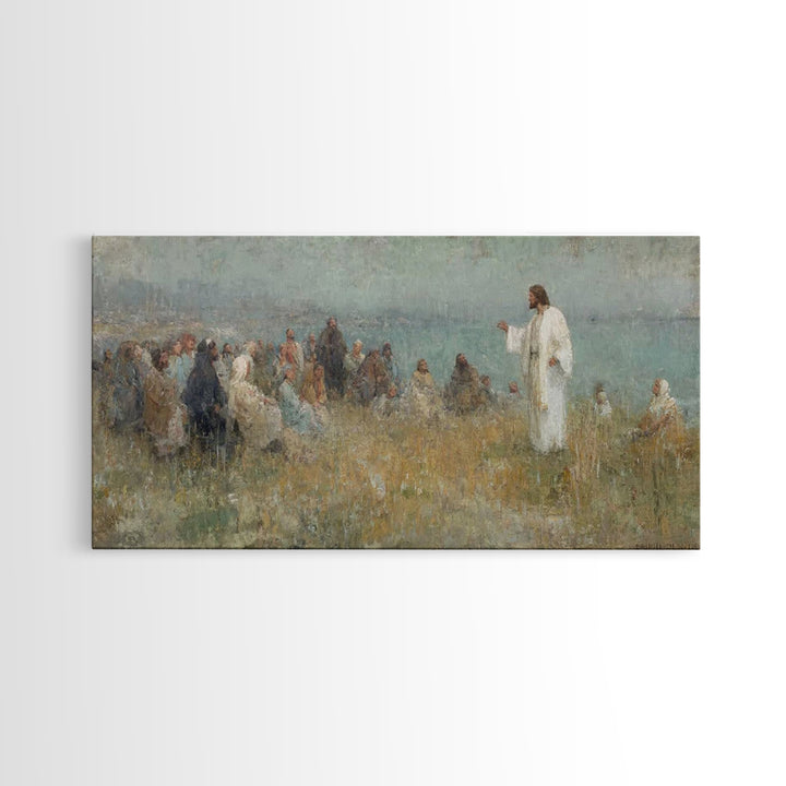 Horizon Of Grace – Framed Canvas Print – Christian Wall Art – Christian Art Work – Jesus Painting – Large Christian Art – Christian Christm