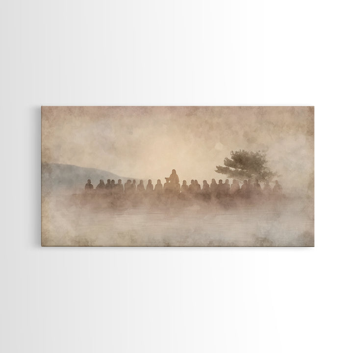 Light Of Salvation – Framed Canvas Print – Christian Art Canvas – Vintage Christian Art – Christian Wall Art – Jesus Painting – Christmas A