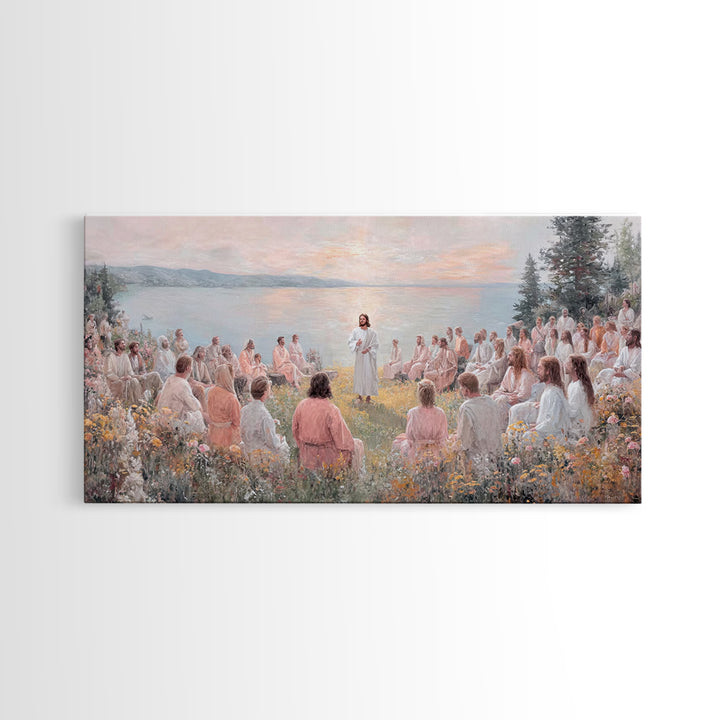 Garden Of Teaching – Framed Canvas Print – Christian Wall Art – Jesus Painting – Christian Art Canvas – Modern Christian Art – Christian Gi