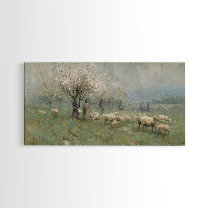 Valley Of Guidance – Framed Canvas Print – Christian Wall Art – Christian Art Canvas – Jesus Painting – Vintage Christian Art – Christian D