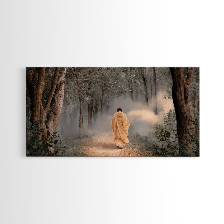 Walk Of Grace – Framed Canvas Print – Christian Wall Art – Christian Art Work – Jesus Painting – Modern Christian Art – Christian Decoratio