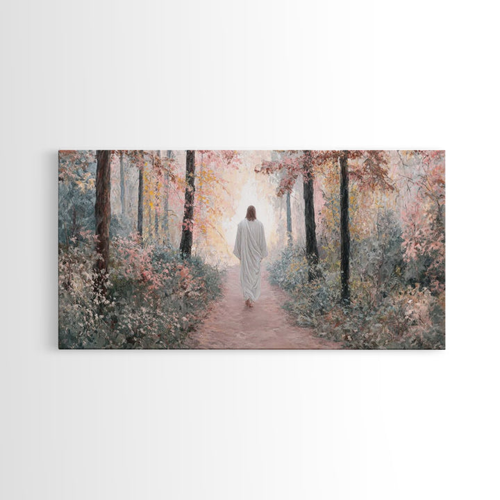Autumn Journey – Framed Canvas Print – Christian Art Canvas – Christian Painting – Jesus Painting – Christian Wall Art – Modern Christian A