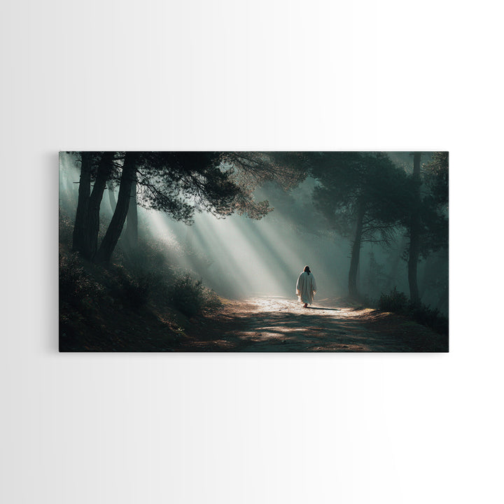 Sacred Silence – Framed Canvas Print – Christian Art Canvas – Christian Wall Art – Jesus Painting – Christian Art Work – Minimalist Christi