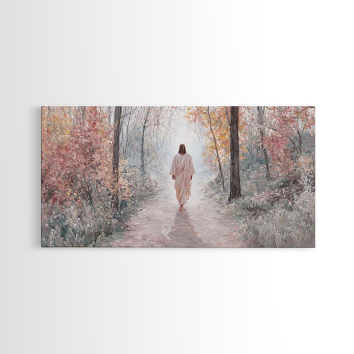 Soft Heavenly Road | Framed Canvas Print | Christian Art Canvas | Jesus Painting | Christian Wall Art | Christian Decor