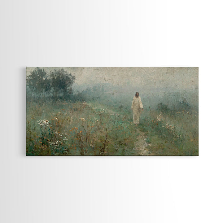 Autumn Shepherd Walk – Framed Canvas Print – Christian Art Canvas – Christian Painting – Christian Wall Art – Christian Gift