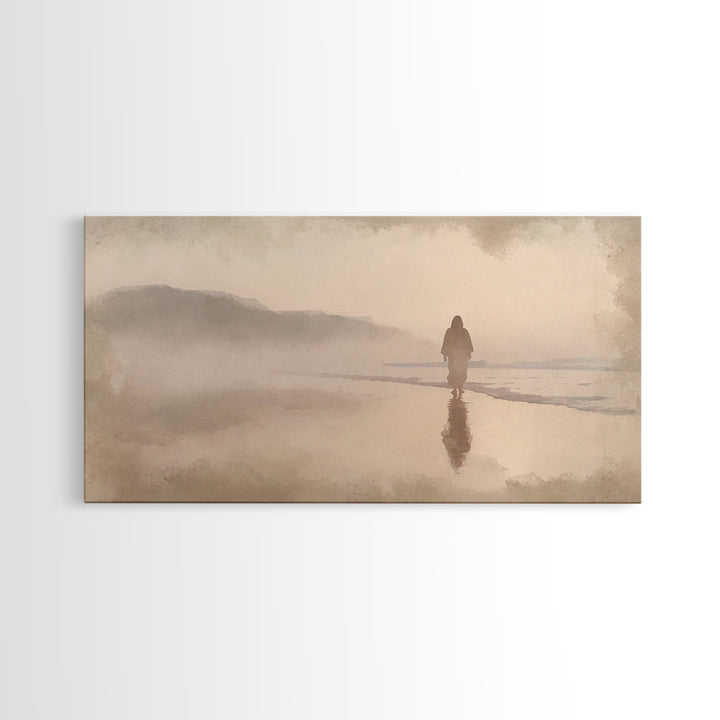 Calm Redeemer – Framed Canvas Print – Christian Art Canvas – Christian Wall Art – Jesus Painting – Christian Christmas Art – Moody Christia