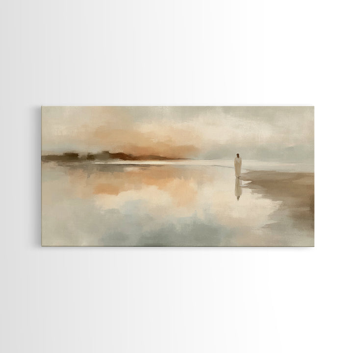 Misty Covenant – Framed Canvas Print – Christian Art – Jesus Painting – Christian Wall Art – Christian Art Canvas – Subtle Christian Art