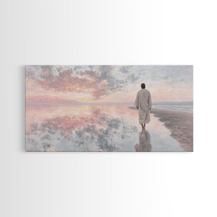 River Of Light – Framed Canvas Print – Christian Wall Art – Christian Art Canvas – Large Christian Art – Jesus Painting – Christmas Art