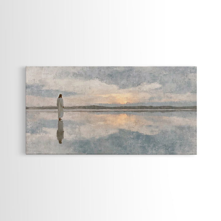 Evening Promise – Framed Canvas Print – Christian Art Canvas – Christian Painting – Jesus Painting – Christmas Art – Christian Wall Art