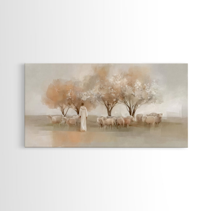Pasture Bloom – Framed Canvas Print – Christian Wall Art – Christian Art Canvas – Christian Painting – Subtle Christian Paintings – Christi