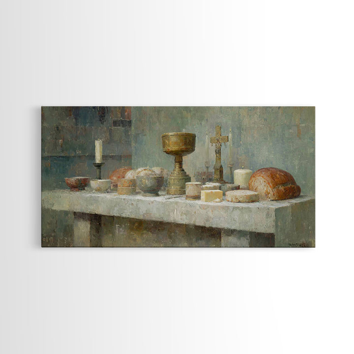 Sanctuary Offering, Framed Canvas Print, Christian Wall Art, Christian Art Canvas, Moody Christian Art, Christian Painting, Christian Chris