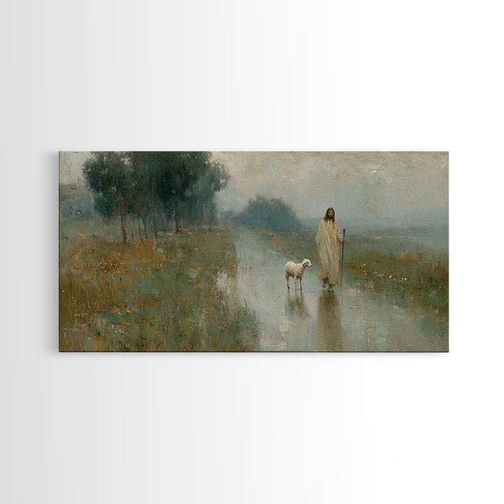 Morning Path Grace – Framed Canvas Print – Christian Wall Art – Jesus Painting – Christian Art Canvas – Christian Decor – Christian Art