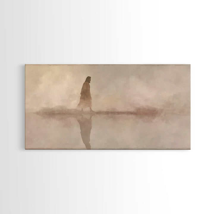 Desert Mist Peace, Framed Canvas Print, Christian Wall Art, Jesus Painting, Christian Art Canvas, Christian Gift, Christian Christmas Art